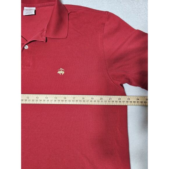 Brooks Brothers Performance Polo Shirt Mens Large Red Original Fit Cotton Knit - Picture 4 of 6
